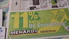 Menards rebates - kind of like couponing