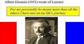 hendrik antoon LORENTZ (1853-1928) biography