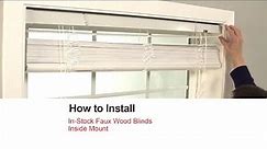 Bali Blinds | How to Install In-Stock Faux Wood blinds - Inside Mount