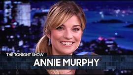 Annie Murphy Totally Embarrassed Herself the First Time She Met Jimmy | The Tonight Show