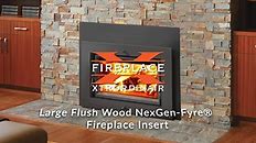 Fireplace Xtrordinair® Large Flush Wood NexGen-Fyre™ Insert, Rectangular Face