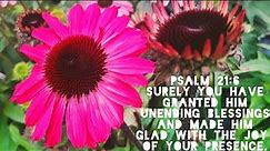 Psalm 21:6-Surely you have granted him unending blessings...