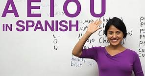 Learn how to say the vowels in Spanish - A E I O U