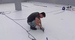 [中嘉建築防水]日本及歐美普遍採用的屋頂PVC/TPO防水卷施工過程