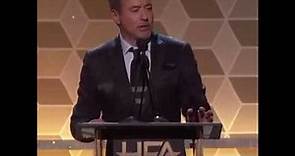 Robert Downey Jr presents the Hollywood Breakthrough Screenwriter Award for Shia labeouf