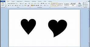 How to type heart symbol in Microsoft Word