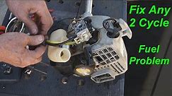 How to FIX a 2 Cycle Engine Trimmer with FUEL PROBLEMS - Won't Start or Run