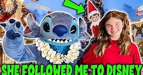 Ellie Sparkle Followed Us To DISNEY WORLD! Elf On The Shelf Takes On Disney And Meets Stitch