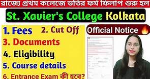 St Xaviers college kolkata admission details 2023-24।st xaviers ug admission 2023।cutoff।eligibility