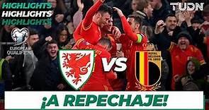Highlights | Gales vs Bélgica | UEFA European Qualifiers 2021 | TUDN