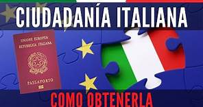 🟢 Como obtener NACIONALIDAD ITALIANA por descendencia
