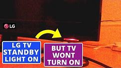 How to fix LG TV Standby Light On But Won't Turn On || lg tv wont turn on red light flashing