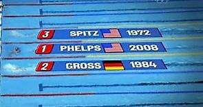 Olímpicos Phelps, Gross y Spitz -100 Mariposa