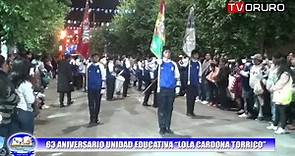 63 ANIVERSARIO DE LA UNIDAD EDUCATIVA LOLA CARDONA TORRICO