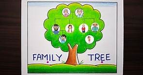Family Tree / How to Make Family Tree Easy Step / Family Tree Project Idea / Family Tree Drawing
