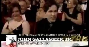 John Gallagher, Jr. wins 2007 Tony Award for Best Featured Actor in a Musical