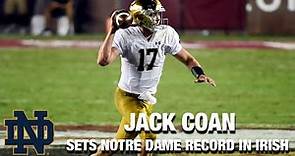 QB Jack Coan Sets Notre Dame Record In Irish Debut
