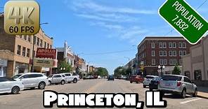 Driving Around Small Town Princeton, Illinois in 4k Video