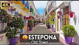 Walking Tour of Estepona Old Town, Malaga, Spain, Beautiful City Center Walk in April 2022