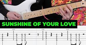 Cream - Sunshine of Your Love - Guitar Tab | Lesson | Tutorial