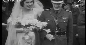 Second Countess Mountbatten of Burma weds Seventh Baron Brabourne John Knatchbull (1946)