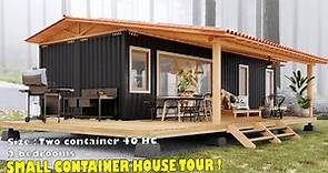 Small container house tour ! small house made of two 40 HC Containers