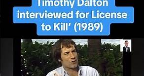 Timothy Dalton interviewed for the James Bond movie License to Kill (1989)
