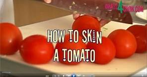 How to Skin a Tomato. The easiest way to peel or skin a tomato! Presented by Whats4Chow.com