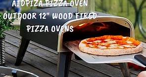 Aidpiza Pizza Oven Outdoor 12" Wood Fired Pizza Ovens Pellet Pizza Stove for Outside