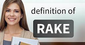 Rake • what is RAKE meaning
