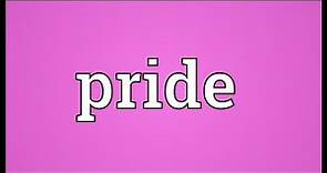 Pride Meaning