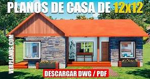 ✅ Casa de #3 Habitaciones 🏡 ➜ (DWG / PDF) ¡PLANO DE CASA GRATIS!