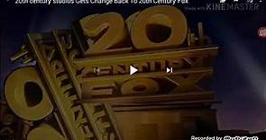 20th century studios changes into a 20th century Fox LOGO
