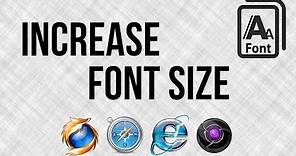 How To Change The Font Size In A Web Browser