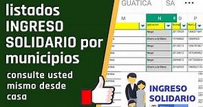 Listado Ingreso Solidario, Todos los municipios de Colombia, consulta con tu cédula