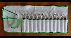 Cucito creativo Porta posate in stoffa cucitio a mano - Creative sewing Cutlery holder