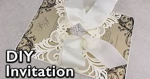 Elegant Damask Lasercut Invitation | DIY Wedding Invitations | Eternal Stationery