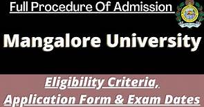 Mangalore University Admission 2023: Application (Soon), Dates, Eligibility, Pattern, Syllabus
