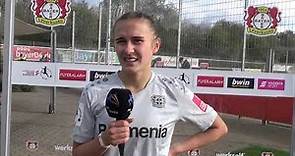 Interview mit Bayer04 Leverkusen Spielerin Lara Marti nach dem 3 0 Sieg gegen Werder Bremen
