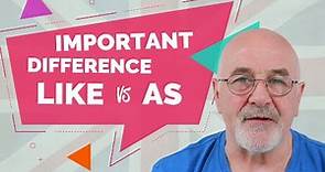 Difference between LIKE and AS - an English grammar lesson #englishlessons