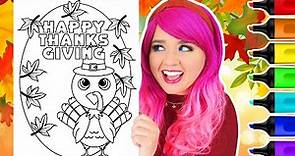 Happy Thanksgiving Turkey Coloring Page | Ohuhu Paint Markers