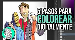 5 pasos para colorear digitalmente un dibujo