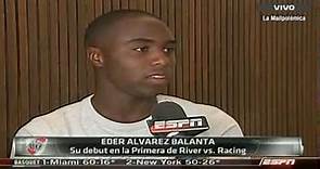 Eder Alvarez Balanta y su debut en la primera de River Plate