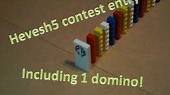 Hevesh5 contest entry (1 domino)