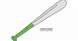 How To Draw a Softball Bat Step By Step Easy For Kids