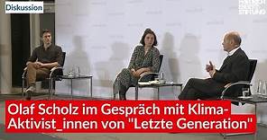 Kanzlerkandidat Olaf Scholz spricht mit Klima-Aktivist_innen von "Letzte Generation"