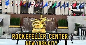 Walking Tour of Rockefeller Center, New York City, USA