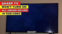 SHARP LED TV Won't Turn On Power Light Blinks /No Red Light /After Power Outage / Fix It Now