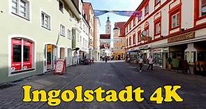 Ingolstadt, Germany. Walking tour [4K].