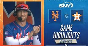 Brandon Nimmo joins broadcast as Mets rally during rainy game | Mets Highlights | SNY